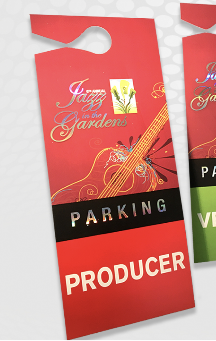 Hot Foil Stamped Jazz Parking Passes
