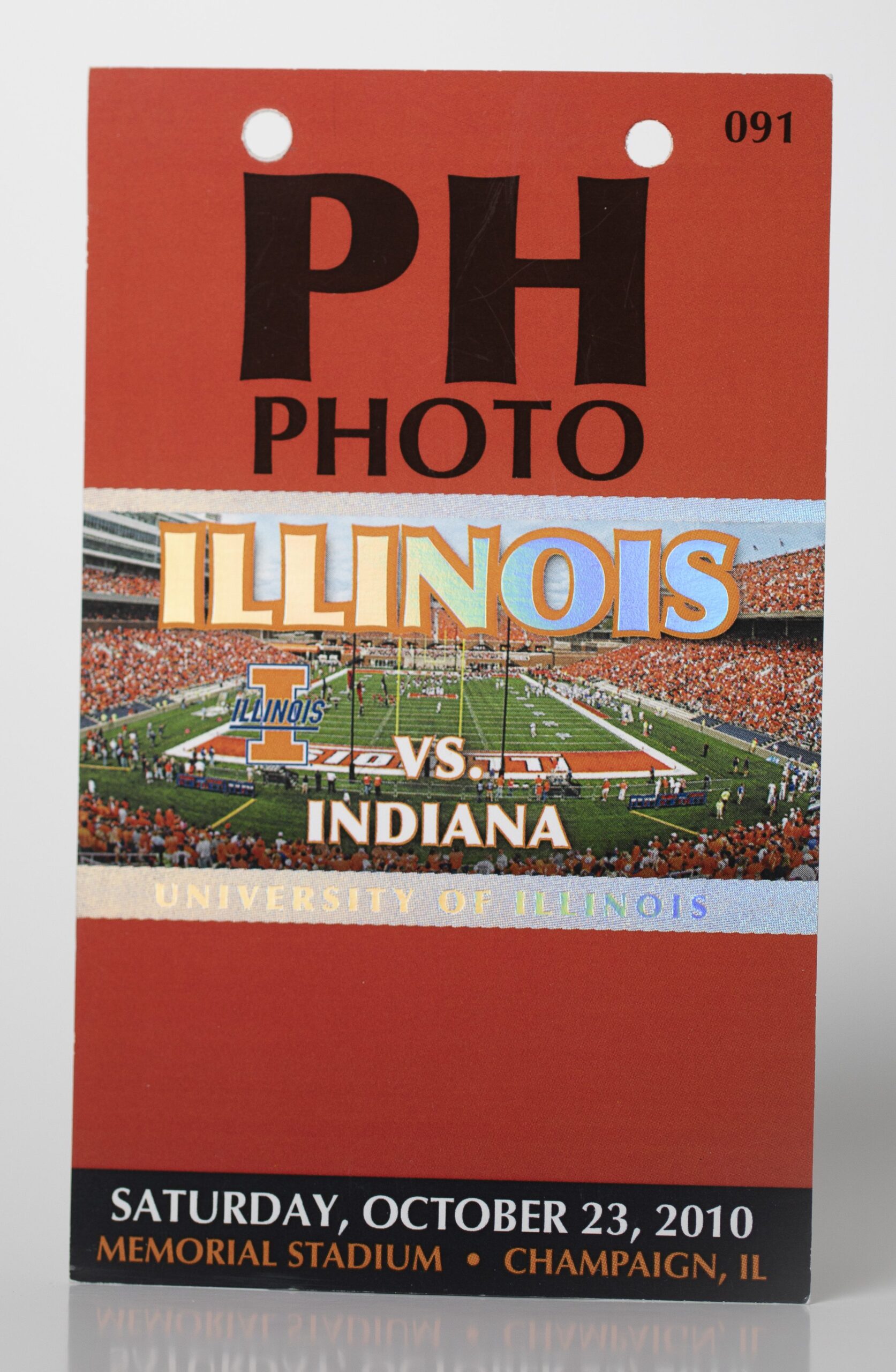 Uni of Illinois Hot Foil Stamped Photo Hang Tag