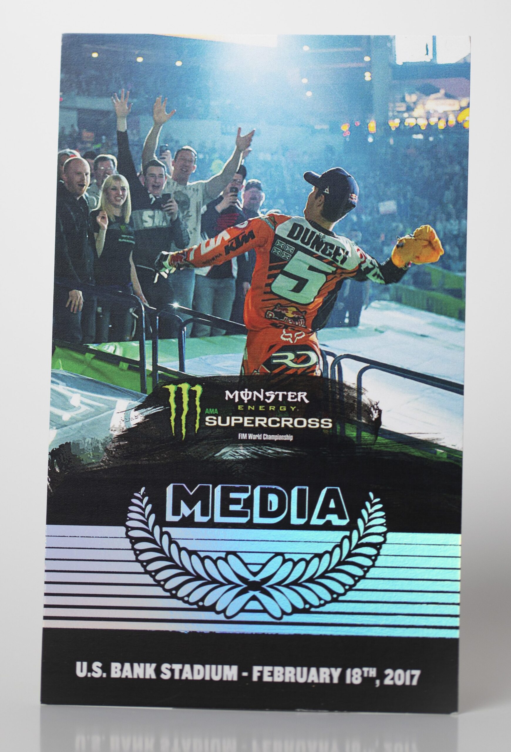 Supercross Hot Foil Stamped Media Hang Tag