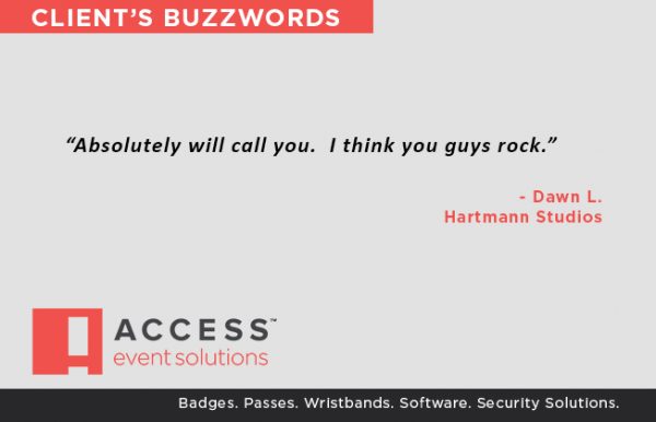 Hartmann Studios testimonial for ACCESS Event Solutions