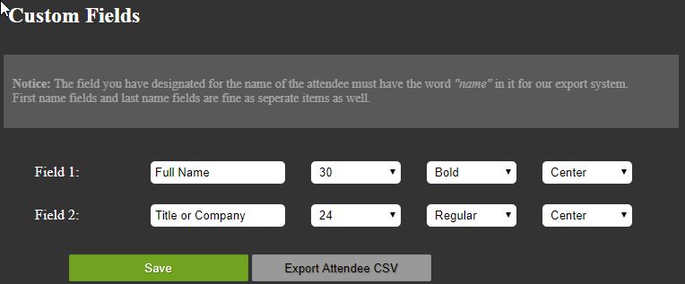 ACCESS Event Solutions Qp Customfields